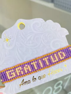 Manilla mostacilla Gratitud lila