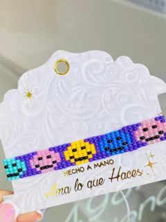 Manilla mostacilla lila carita feliz
