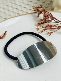 Pony cuff Ovalado plateado liso