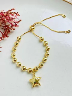 Pulsera Balines pequeños y estrella
