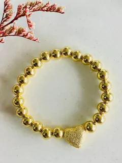 Pulsera Corazón Dorado