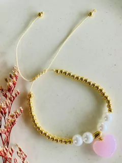 Pulsera Corazón Rosa