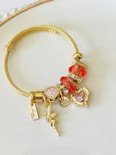 Pulsera pandorita corazón rosa