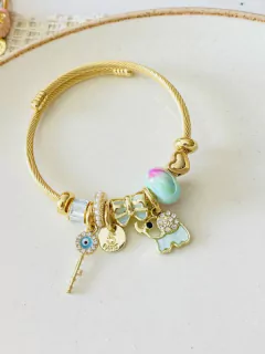 Pulsera pandorita elefante azul