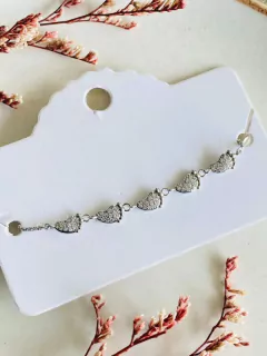 Pulsera Plateada Mini Piecitos