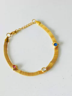 Pulsera PU Serpiente Plana 3 Dijes