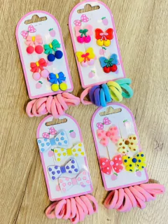 Set de pinza con moñas -moñitos