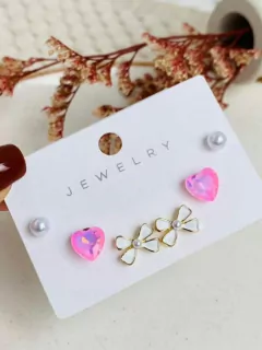 Set De Topos Corazón Rosa
