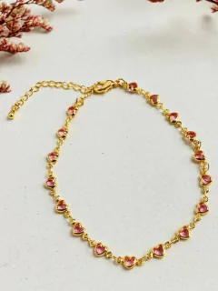 Tobillera Corazoncito Rosa