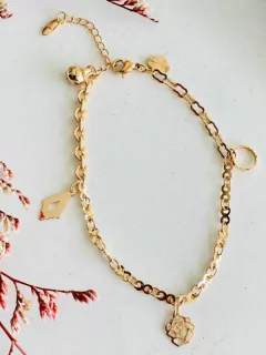 Tobillera Tribal con flores