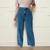 Calça Wide Leg Plus Size Escura Lisa 2024 lançamento na internet