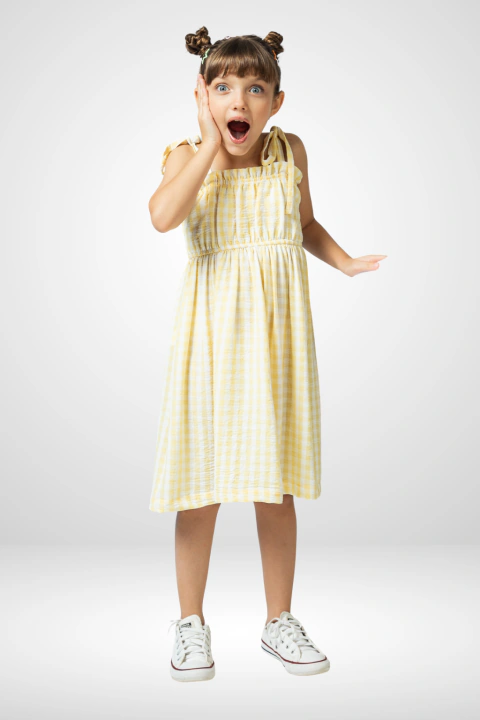 VESTIDO LARANJEIRA VICHY AMARELO