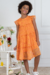 VESTIDO TAIS LARANJA BORDADO