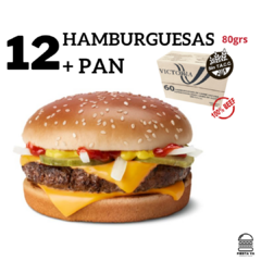 12 Hamburguesas "La Victoria" de 80 grs con pan " fargo c/sesamo" - comprar online