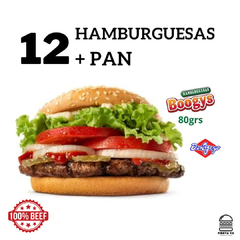 12 Hamburguesas 'Boogy" de 80grs con pan Don Yeyo - comprar online