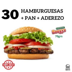 30 Hamburguesas "Boogy" de 70grs con pan "fargo c / sesamo" + Aderezo - comprar online
