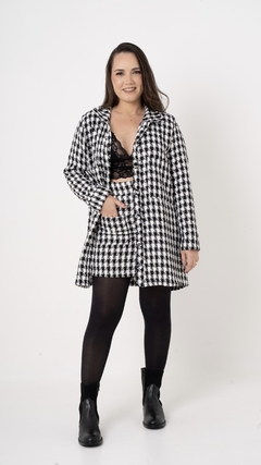 Conjunto Tweed Xadrez Preto e Branco Forte - loja online