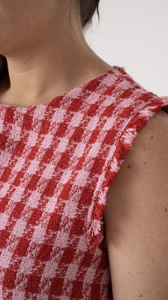 Vestido Tweed Xadrez Vermelho Preciosa - loja online