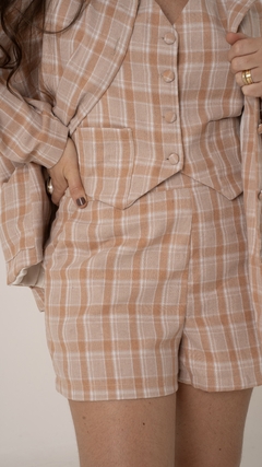 Conjunto Trio Xadrez Bege Forte - loja online