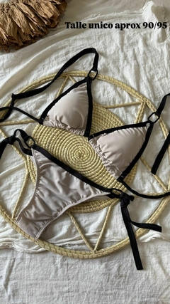 Bikini Argolla natural-negro