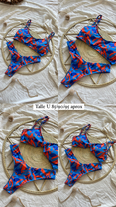 Bikini Lazo azul-rojo - comprar online