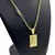 Corrente 4mm Cadeado + Pingente Letra Banhado a Ouro 18K - loja online