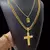 Imagem do Corrente e Pulseira Banhada a Ouro 18k Grumet 10mm + Pingente Pai Nosso