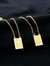 Escapulário Estrela De Davi E Cruz Vitoriana Cadeado 2mm 7g 70cm Banhado A Ouro 18k