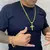 Corrente e Pulseira Banhada a Ouro 18k Grumet 10mm + Pingente Pai Nosso