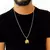 Corrente Masculina Fina 2mm + Ferradura Cavalo Banhada a Ouro 18k