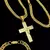 Corrente e Pulseira Banhada a Ouro 18k Grumet 10mm + Pingente Pai Nosso - loja online