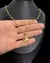 CONJUNTO MOEDA ANTIGA BANHADA EM 10 CAMADAS DE OURO 18K: CORRENTE CAIXA DE FÓSFORO 1,2MM + PINGENTE - LM Imports Exclusive