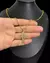 CONJUNTO MOEDA ANTIGA BANHADA EM 10 CAMADAS DE OURO 18K: CORRENTE CAIXA DE FÓSFORO 1,2MM + PINGENTE - loja online