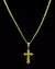 CONJUNTO: CORRENTE CUBANA 2MM + PINGENTE CRUZ COM BORDA - comprar online