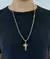 Corrente 5mm Meia Cana Cartie Fecho Canhão + Pingente Cruz Face de Cristo Banhado A Ouro 18K Lançamento