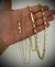 Corrente 6mm Tijolinho Cartier + Corrente 2mm Tijolinho Cartier Banhado a Ouro 18K - Leve 02 Pague 1 - comprar online