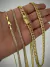 Corrente 7mm Grumet Lacraia + Corrente 2mm Grumet Banhado a Ouro 18K - Leve 02 Pague 01 na internet