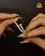BRACELETE BANHADO: PREGO CRAVEJADO RETO - LM Imports Exclusive