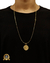 CONJUNTO MOEDA ANTIGA BANHADA EM 10 CAMADAS DE OURO 18K: CORRENTE CUBINHO 1,2MM + PINGENTE - comprar online