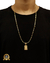 CONJUNTO MOEDA ANTIGA BANHADA EM 10 CAMADAS DE OURO 18K: CORRENTE GRUMET 3x1 2MM+ PINGENTE - LM Imports Exclusive