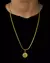 CONJUNTO: CORRENTE PERUANA 3MM + PINGENTE CRF MEDALHA