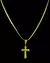 CONJUNTO: CORRENTE PERUANA 3MM + PINGENTE CRUZ COM BORDA - comprar online