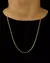 CONJUNTO: CORRENTE PIASTRINE 2MM + PINGENTE ESTRELA DE DAVI VAZADA SEM BORDA - LM Imports Exclusive