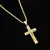 Cordão Baiano 3mm + Pingente Cruz Pai Nosso Banhado a Ouro 18k na internet
