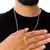 Cordão Baiano 3mm + Pingente Cruz Pai Nosso Banhado a Ouro 18k - comprar online