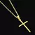 Corrente Tijolinho 2mm + Pingente Cruz Banhado a Ouro 18k