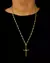 CONJUNTO: CORRENTE TIJOLINHO 4MM + PINGENTE CRUZ PALITO MÉDIA
