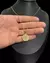 CONJUNTO MOEDA ANTIGA BANHADA EM 10 CAMADAS DE OURO 18K: CORRENTE TIJOLINHO QUINA 1,2MM + PINGENTE - loja online