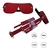 Kit de eco cuero rojo inmovilizador con esposas y antifaz