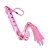 Látigo ancho 45cm con tachas Rosa Fluo